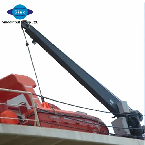 High quality boat davit ship deck marine crane for lifeboat and rescue boat Single Arm Rescue Boat Davit