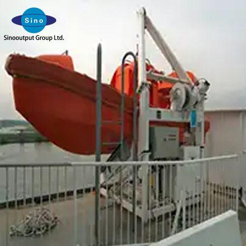 A-type fast rescue marine boat lifting crane/boat davit crane for sale