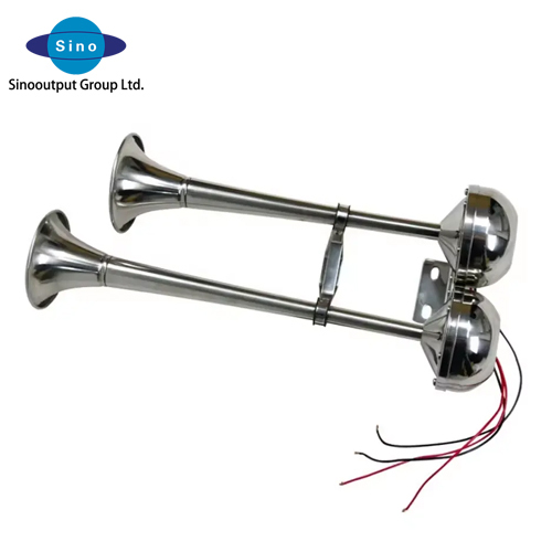 304 stainless steel twin marine electric horn low tone DC 12V 24V electric marine boat horn