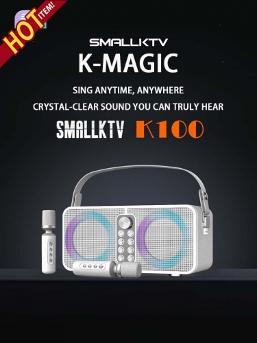 SmallKTV K100 무선 블루투스 스피커 - 노래방 최고의 아이템 - 2025 신상품 SmallKTV K100 무선 블루투스 스피커 - 노래방 최고의 아이템 - 2025 신상품