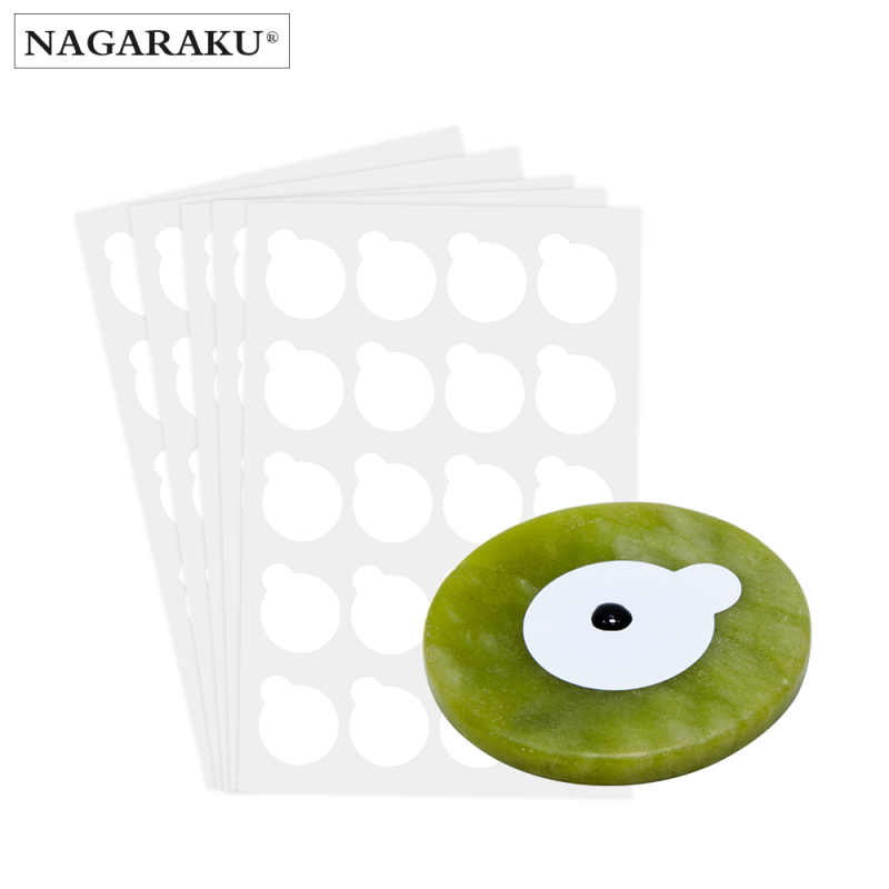 NAGARAKU 5 sheets and 1stone eyelash extensions glue holder jade stone holder glue pallet glue stand pads for eyelash extensions