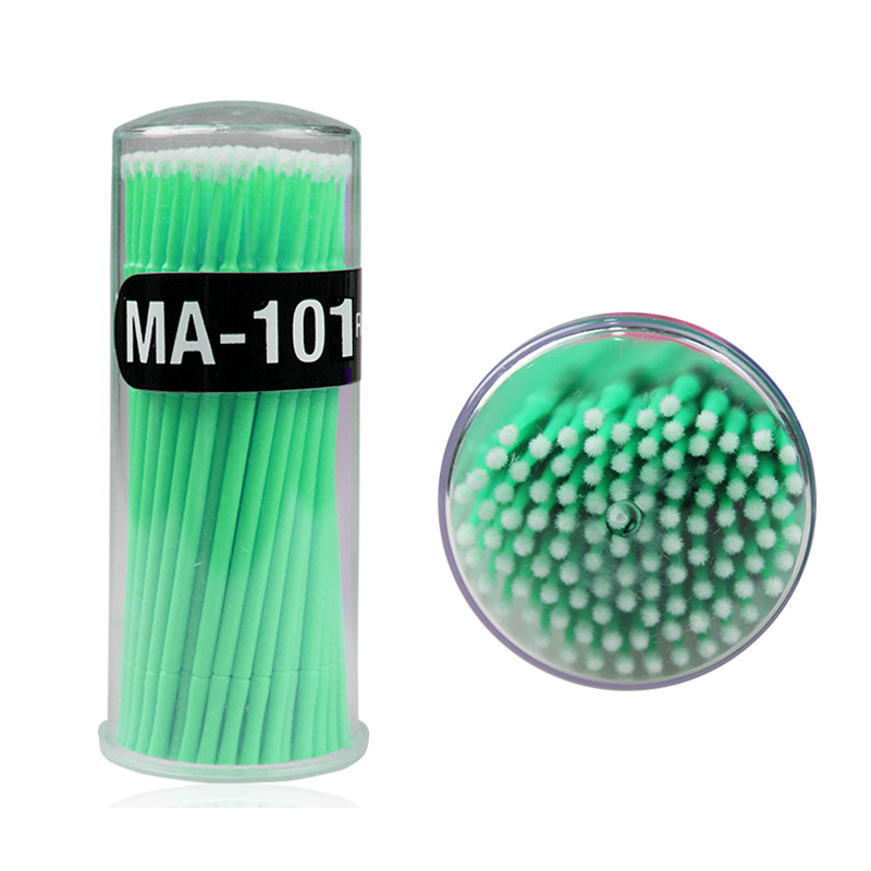 NAGARAKU100Pcs/Pack Hot Lint Disposable Makeup Brushes Individual Lash Removing Tools Swab Micro brushes Eyelash Extension Tools