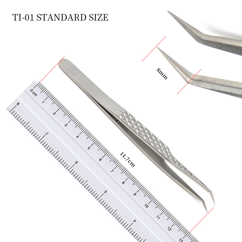 NAGARAKU Eyelash Extension Tweezers Makeup Titanium Alloy High Quality Perfect Elasticity Labor-saving Professional Tweezers