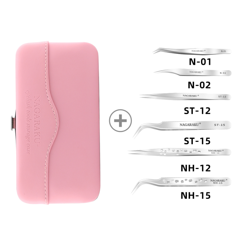 NAGARAKU Makeup Eyelashes Tweezers Storage Container for Tweezers Make Up Case Container for Tweezers High precision