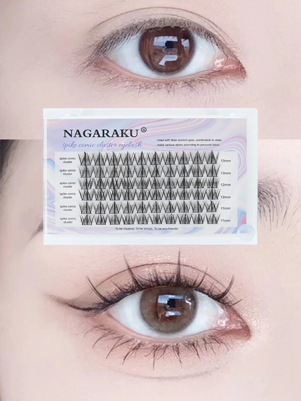 NAGARAKU Bonded Cluster Lashes Makeup Tools Self Grafting Eyelashes DIY Spike Comic Eyelashes