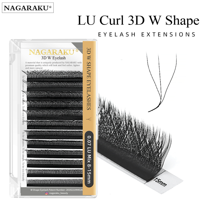 NAGARAKU 3D W 2D YY Eyelash Extension L LU(M) Curls