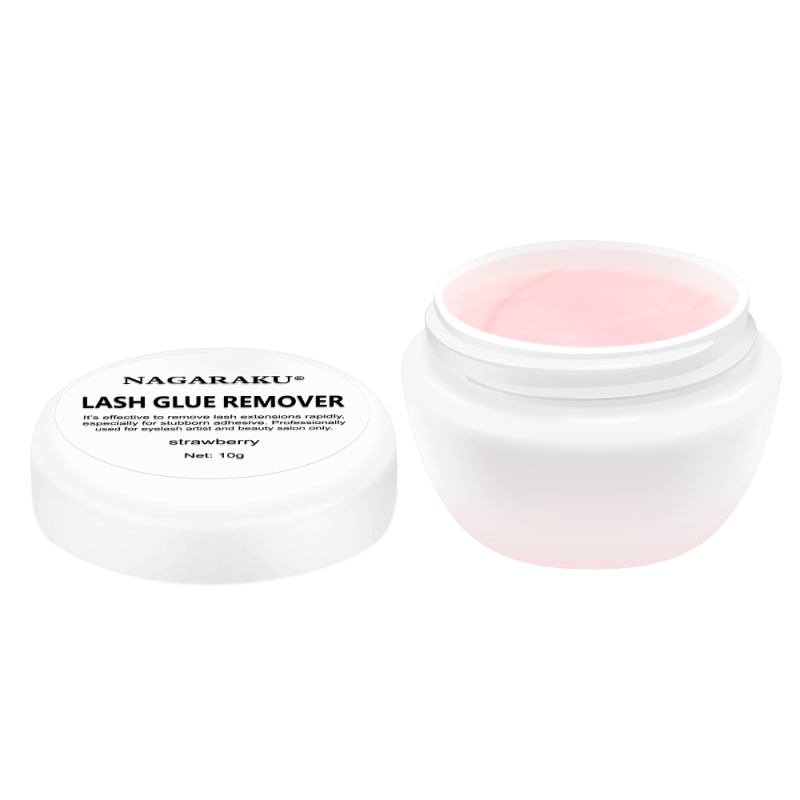 NAGARAKU Lash Cream Glue Remover Pink Color Strawberry Flavor