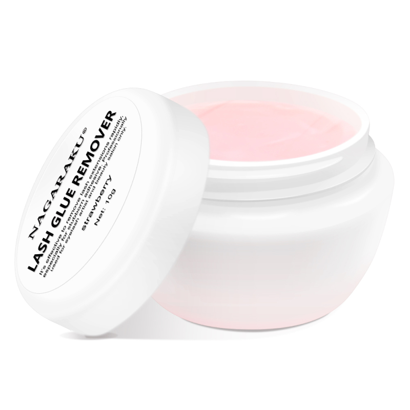 NAGARAKU Lash Cream Glue Remover Pink Color Strawberry Flavor