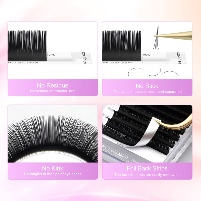 NAGARAKU Individual Eyelash Mix 7-15mm 16 Lines Eyelash Extension High Quality Super Soft Natural Classical Lashes