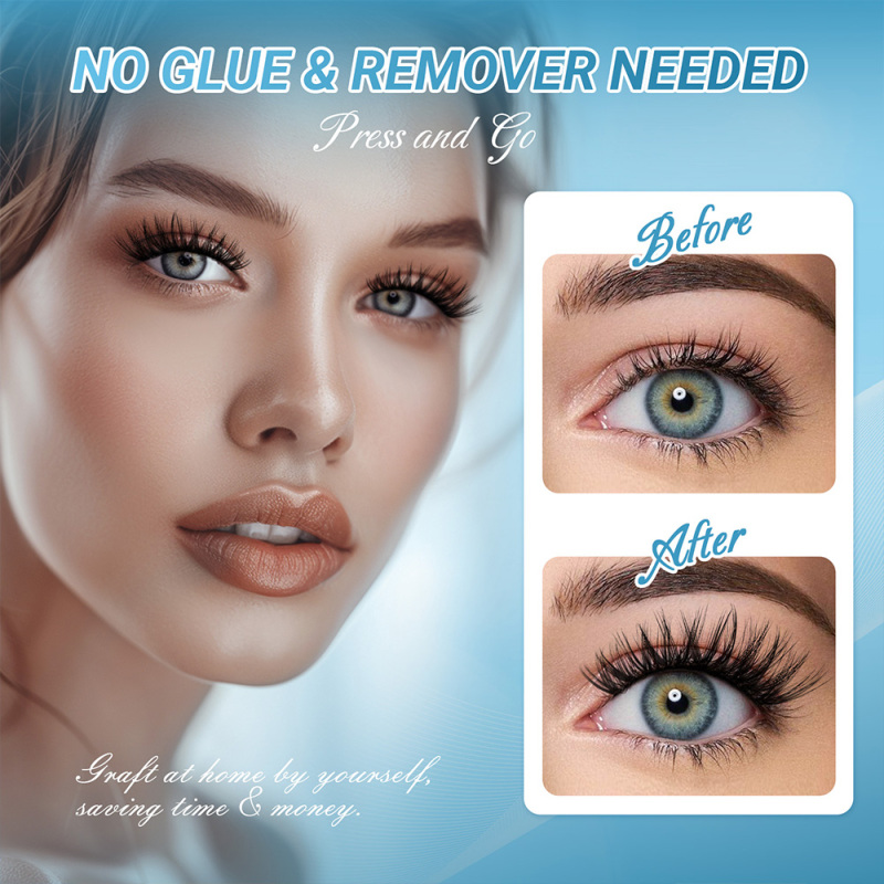 NAGARAKU DIY Grafting Lashes Self Adhesive NO Glue Needed Cluster Lash