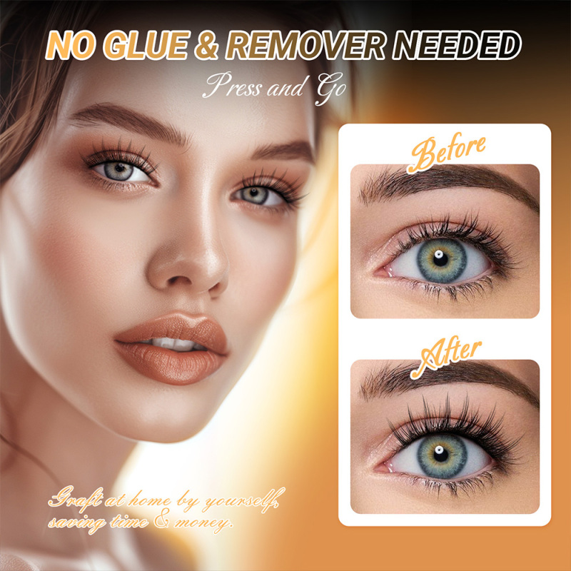 NAGARAKU DIY Grafting Lashes Self Adhesive NO Glue Needed Cluster Lash