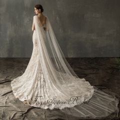 118 Inch Pearl And Crystal Shoulder straps Shawl