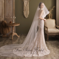 106 Inch Two Layers Horsehair Edge Veil