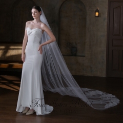 118 Inch Sequin Floral Lace Veil