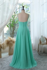 A Line Pleat Chiffon Bridesmaids Dresses