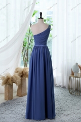 Chiffon A-line Bridesmaid Dress With One Shoulder And Thin Belt