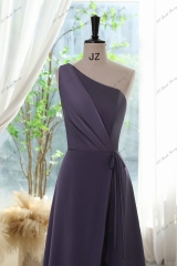 One Shoulder Prom Gown With High Split
