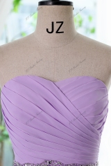 Strapless A-line Dress With Sweetheart And Waisted Beading Crystal