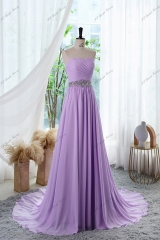 Strapless A-line Dress With Sweetheart And Waisted Beading Crystal