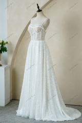 Sparkle Brighter Floating Beaded Lace Wedding Gowns