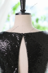 Sequin A-line Prom Dress With A High Slit And V-neck