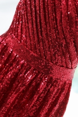 One Shoulder Sequin Prom Dress And A-line long Evening Party Gown