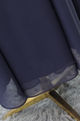 Chiffon Mother Of Bride Dress With A-line Silhouette, Illusion Bateau Neckline