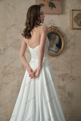 Detached Long Simple Chiffon Bishop Wedding Sleeves with Romantic Detail Beading.