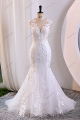 Illusion V-back Mermaid Wedding Gown