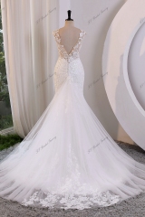 Illusion V-back Mermaid Wedding Gown