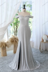 Glitter Mermaid Prom Dress With Off The Shoulder