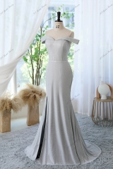 Glitter Mermaid Prom Dress With Off The Shoulder