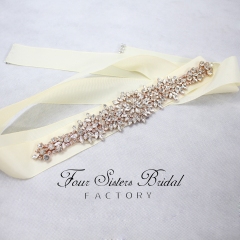 Rhinestone Satin Ribbon Bridal Sash
