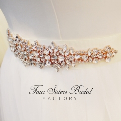 Rhinestone Satin Ribbon Bridal Sash