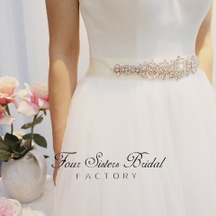 Rhinestone Satin Ribbon Bridal Sash