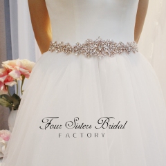 Wholesale Rhinestone Satin Ribbon Wedding Belt
