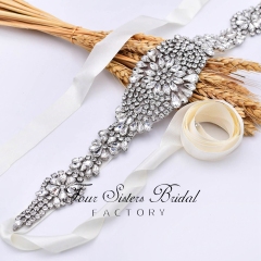 Rhinestone Satin Ribbon Bridal Sash Wholesale