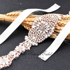 Rhinestone Satin Ribbon Bridal Sash Wholesale