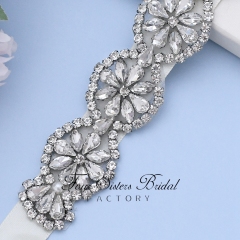 Rhinestone Satin Ribbon Bridal Belt