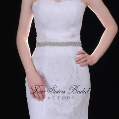 Stunning Bridal Belt With Crystal Rhinestone Motif