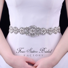 Rhinestone Satin Ribbon Bridal Belt