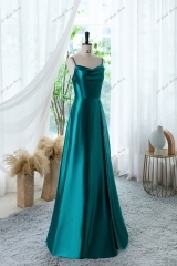 Cowl Neck Soft Satin Bridesmaid Dress