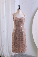 Short Prom With Sweet Heart Neckline Glitter Mermaid Dress