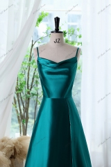 Cowl Neck Soft Satin Bridesmaid Dress