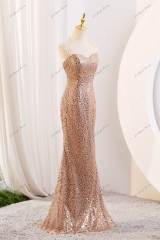 Long Prom With Sweet Heart Neckline Glitter Mermaid Dress