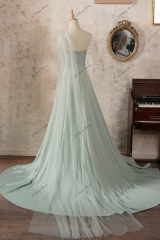 Cowl Neck Soft Satin Bridesmaid Dress