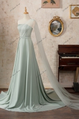 Cowl Neck Soft Satin Bridesmaid Dress