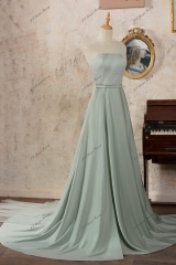 Cowl Neck Soft Satin Bridesmaid Dress