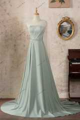 Cowl Neck Soft Satin Bridesmaid Dress