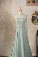 Cowl Neck Soft Satin Bridesmaid Dress